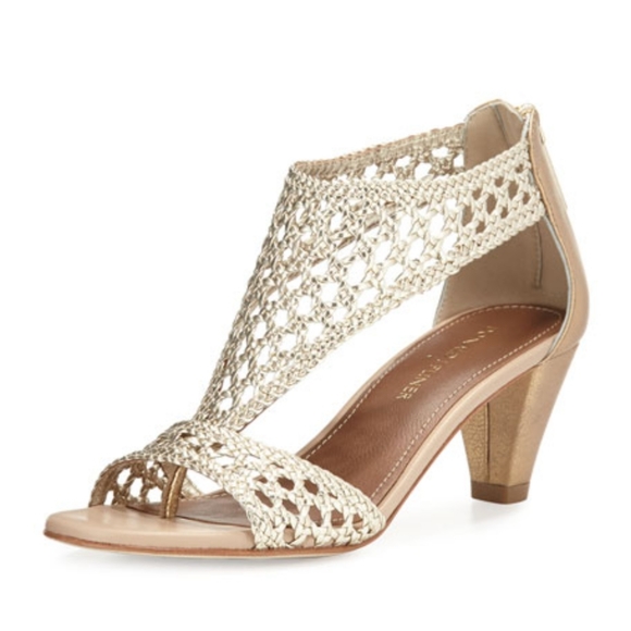 Donald J. Pliner Shoes - SALE! NEW Donald J. Pliner Verona Gold Metallic  Open Toe Woven  Sandals